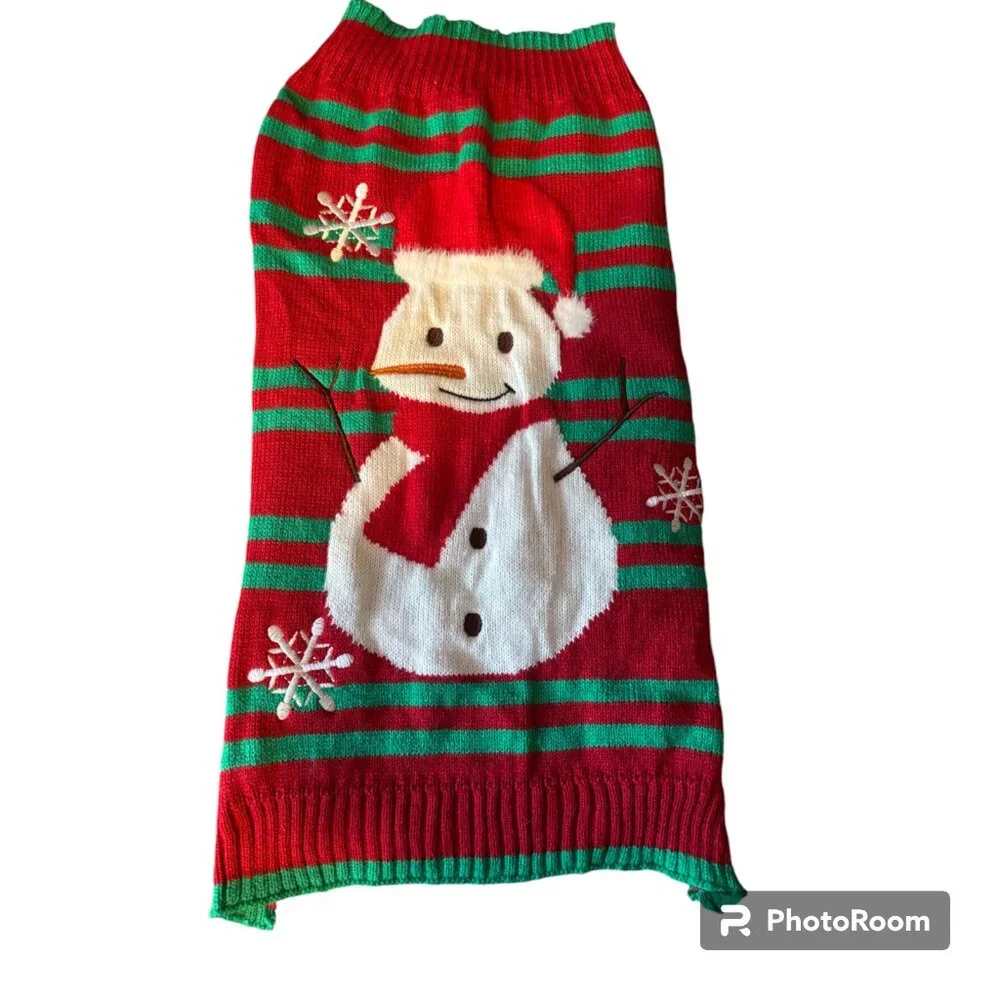 Dog Puppy‎ Ugly Sweater Christmas Holiday (Snowman, L) NWOT
